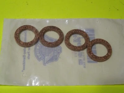 4 arruelas de tampa de haste de cortiça Harley Davidson fabricante de equipamento original (pequenas) P/N 17955-36 - Imagem 1 de 2