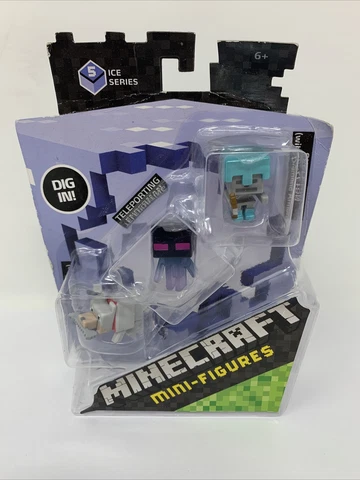 NEW Minecraft Mini Figure Ice Series 5 (3-Pack) Enderman, Wolf and Skeleton Cover