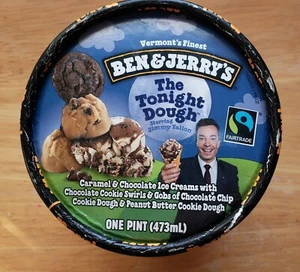 Ben & Jerry's NEW! The Tonight Dough Starring Jimmy Fallon Container Clean - Picture 1 of 6