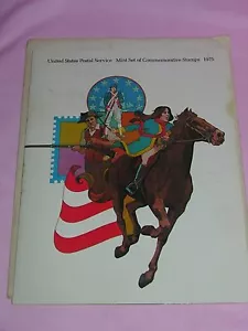 JUEGO AÑO CONMEMORATIVO USPS 1975 MNH/SELLOS EXPUESTOS/CARPETA Y PORTADA INCL. - Imagen 1 de 7