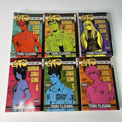 GTO Early Years Shonan Junai Gumi Vol. 1-6 Tohru Fujisawa Tokyopop Manga English - Image 1 of 4