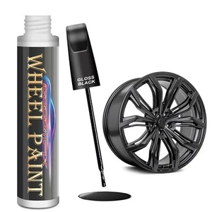 Gloss Black Rim Touch Up Paint Car Wheel Scratch Fix Rim Paint Rim Scratch Pen - Picture 1 of 6