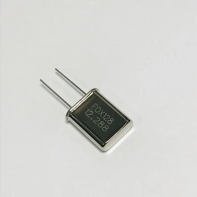 10pcs of FOX128-20-12.288  Fox Fundamental Quartz Crystal 12.288 MHz 20pF 2-Pin - Image 1 of 2