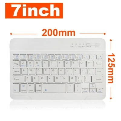 Mini 7-10 Inch Rechargeable Bluetooth Keyboard For Android Desktop Tablet - Image 1 of 4