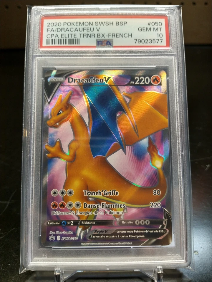 Champion’s Path Charizard V SWSH050 French Dracaufeu PSA 10 Gem Mint - Image 1 of 3