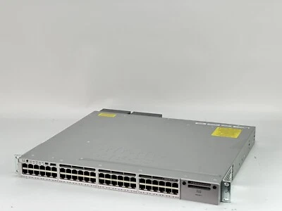 Cisco Catalyst WS-C3850-48U-S 48-Port 1GE UPoE Ethernet Switch 2x 1100W PSU Ears - Image 1 of 4
