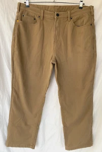 Pantalones de trabajo CAT Caterpillar forrados de lana tostada de lona para hombre talla 40 x 30 aislados - Imagen 1 de 5