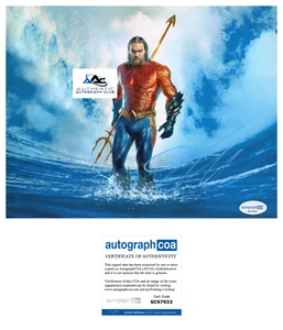 JASON MOMOA AUTOGRAPH SIGNED 8x10 PHOTO AQUAMAN JUSTICE LEAGUE ACOA - Picture 1 of 1