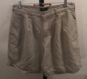 Cambridge Classics shorts mens sz 36 khaki linen blend - Picture 1 of 3