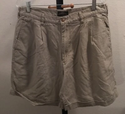 Cambridge Classics shorts mens sz 36 khaki linen blend - Image 1 of 3