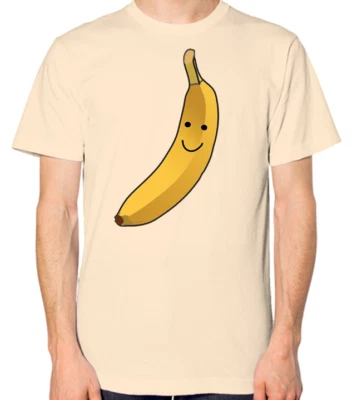 Smiling Banana T-Shirt Men Women Unisex Funny Cool Fruit Lover Top - Image 1 of 2