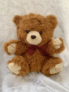 Vtg A & B Novelty Co Teddy Bear Plush 80s Brooklyn Doll Co Stuffed Animal 12” - Picture 1 of 9