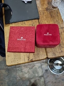 Swarovski Reise Schmuckkästchen Rot Samt Neu in OVP - Bild 1 von 7
