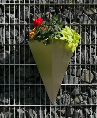 Edelstahl Design-Pflanzgefäß Deltico, für Gabionen/Sichtschutz/Zaunelement !NEU! - Bild 1 von 4