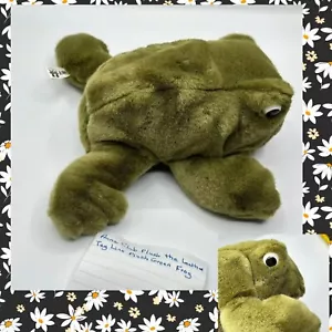 Peluche Anna Club The Leather Tag Line Frog Peluche Verde Croak Giocattolo 1990 - Foto 1 di 9
