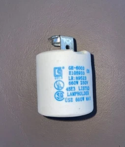Gold GE-6003 Porcelain Lampholder Socket w/ Hickey 660W 250V E105933 45E3 E26 - Picture 1 of 5