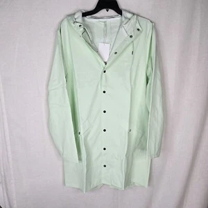 New Rains Womens XL Mineral Long Jacket Mint Coat 12020 - Picture 1 of 12