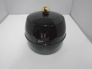 Cubo de hielo Insulex de plástico negro vintage con pinzas - retro - algo de desgaste - Imagen 1 de 7