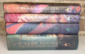 BOOK CLUB - Harry Potter 1, 2, 3, 4 Hardcover Sorcerer's Chamber Prisoner Goblet - Bild 1 von 8