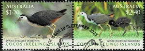 COCOS ISLAND 2023 WHITE BREASTED WATERHEN CTO - Picture 1 of 1