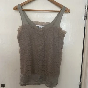 diane von furstenberg Camisole Top vintage silk and lace design size S - Picture 1 of 4