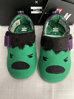 Tiny Toms Whiley Verde Marvel Hulk Zapatos Bordados Niño Pequeño Bebé Niño EE. UU. Talla 4 Foto 1 de 4