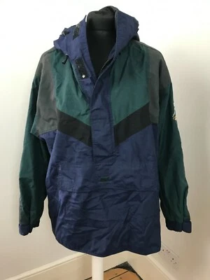 HELLY HANSEN CYCLING JACKET  NAVY WATERPROOF SAILING jacket Size Large — 第 1/4 张图片