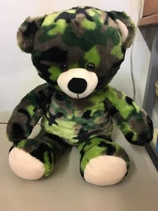 CONSTRUYE UN OSO PELUCHE DE PELUCHE 16" CAMUFLAJE OSO VERDE BEBÉ - Imagen 1 de 7