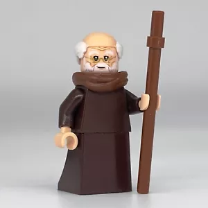 Lego Medieval Monk Minifigure Friar Tuck Bald Knights Castle Priest - NEW - Picture 1 of 3