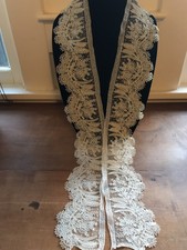 Beautiful Antique Needle Lace - 1 yard, 21", 4" wide, Excellent Condition