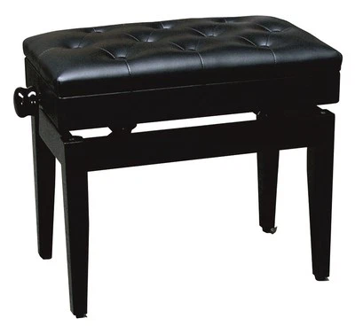 Klavierbank-Sitz-Hocker- KL10,schwarz-hochglanz,höhenverstellbar,mit Notenfach! - Bild 1 von 4