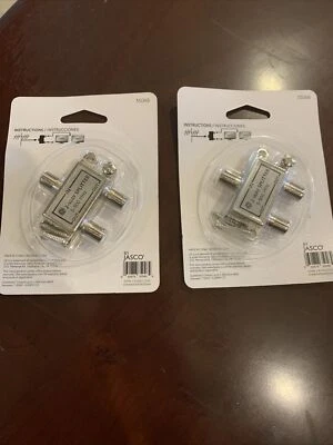 批量 2 GE Jasco 35046 双向音频和视频同轴分配器 — 第 1/2 张图片