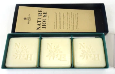 Jabones Nature House 3 Bares Sin Aceite de Palma Vegano Mandarina Naranja Bronnley Inglaterra Foto 1 de 4