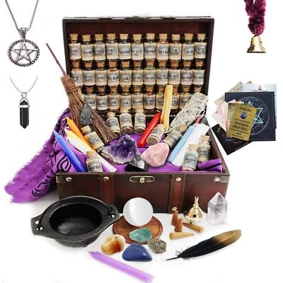 Witchcraft Kit Box Altar Supplies Wiccan Pagan Witch Apothecarty 40 Herbs