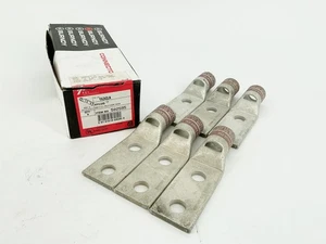 New Box of 6 YA342LN Compression Lug 500Kcmil CU 2 Hole Brown 299/20 502595 - Picture 1 of 7