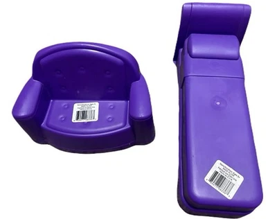 Sofá + cama para muñecas morado (sin marca): lote de muebles de 2 piezas Foto 1 de 2