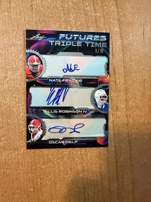 2024 Leaf Futures -  Nate Frazier / Ellis Robinson / Delp - Triple Auto 1/10 - Image 1 of 2