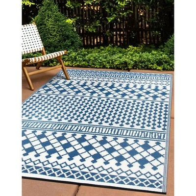 Rugshop Outdoor Rug Bohemian Geometric Reversible Recycled Plastic Outdoor Rugs Foto 1 de 2