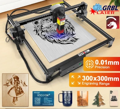 Laser Engraver 7W Optical Power CNC Wood Router Engraving Machine Woodworking - image 1 of 4