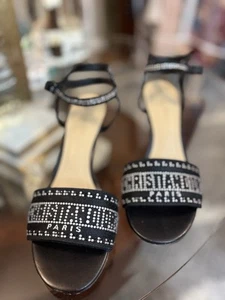 Christian dior Black sandal Heals women 39D Dior Paris - Picture 1 of 11