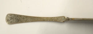 Antike Neuheit Silber Teller Co. Gedrehtes Buttermesser sehr verziert mit Schmetterling - Bild 1 von 5