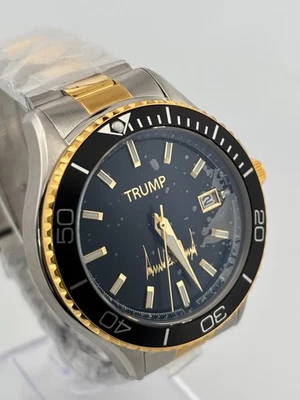 President DONALD TRUMP Watch BLACK SILVER GOLD FIGHT FIGHT FIGHT Serial # 3837 - Image 1 of 4