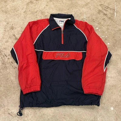 Cortavientos vintage Fila Anorak para hombre talla mediana ventilada años 90 Foto 1 de 4