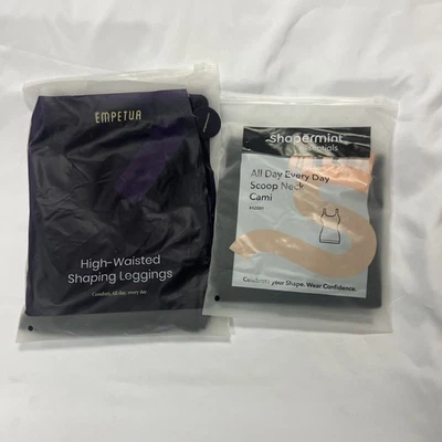 Shapermint/Empetua LOT OF 2   LEGGINGS AND CAMI black NWT sz XL - Image 1 of 4