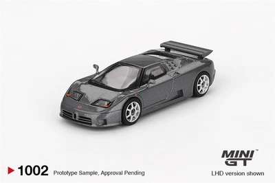 MINI GT 1:64 Bugatti EB110 Super Sport Grigio Scuro Car - Image 1 of 3