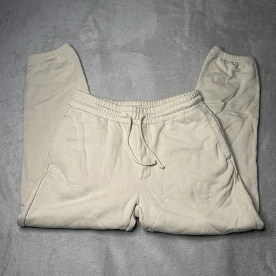 Pantalones deportivos de vellón para hombre KITH beige crema peso pesado talla mediana ropa de calle Foto 1 de 4