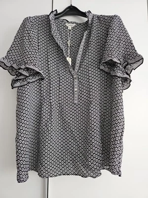 Bluse max studio, Gr. XL/44 46, Schwarz, gemustert, Neu  - Bild 1 von 4