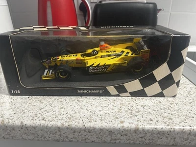 MINICHAMPS F1 1998 JORDAN MUGEN HONDA 198 - DAMON HILL - 1/18 SCALE MODEL CAR - Image 1 of 4