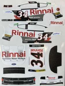 Custom 2025 Todd Gilliland #34 Rinnai 1/64 Scale NASCAR Peel & Stick Decals - Picture 1 of 1