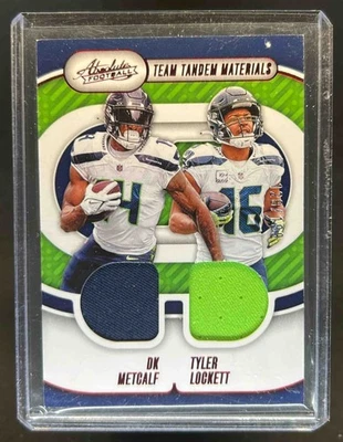 2024 Absolute DK Metcalf Tyler Lockett Team Tandem Jersey #128/199 Seahawks - Image 1 of 2